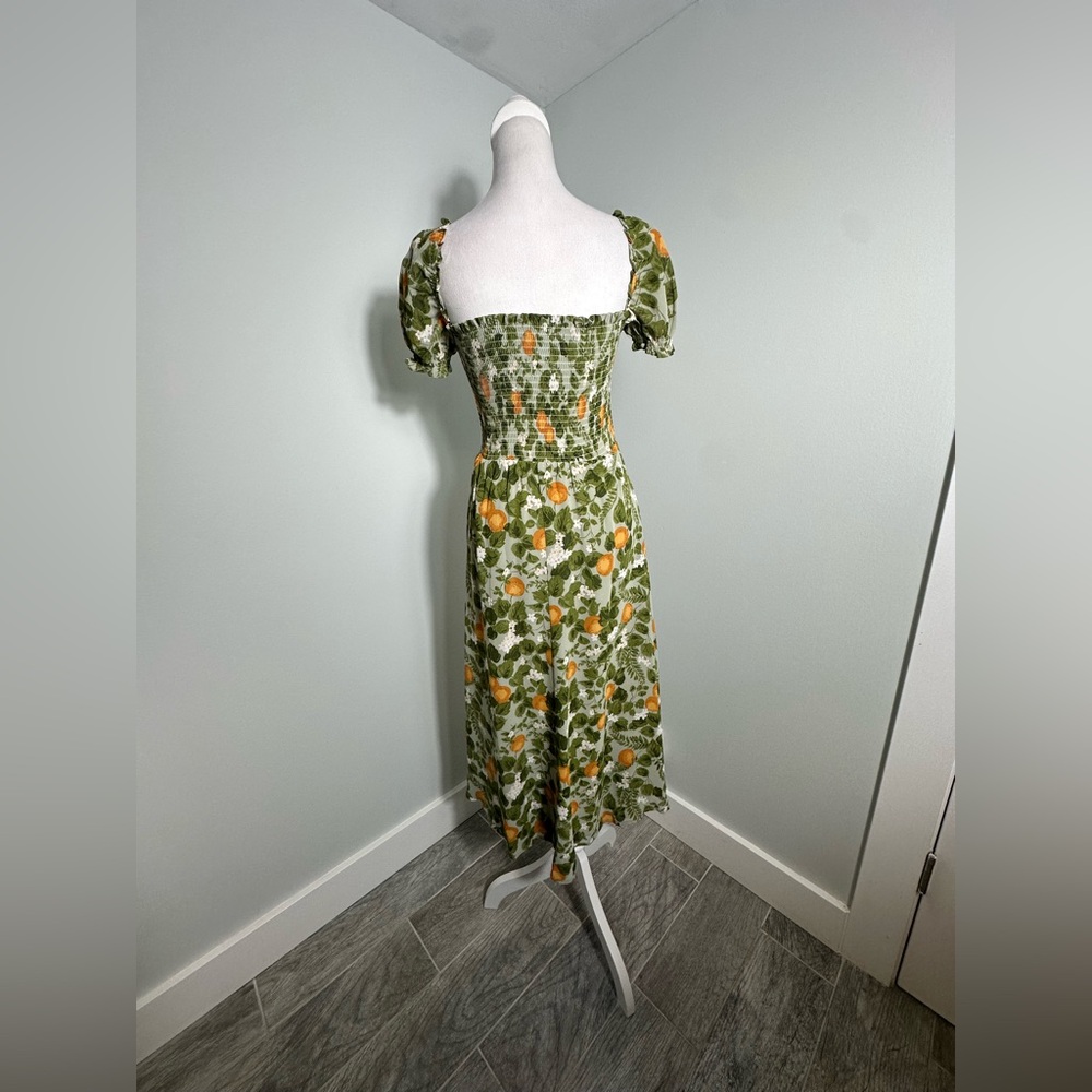 Reformation Inka Dress in Orange Grove Size XS - Picture 9 of 16